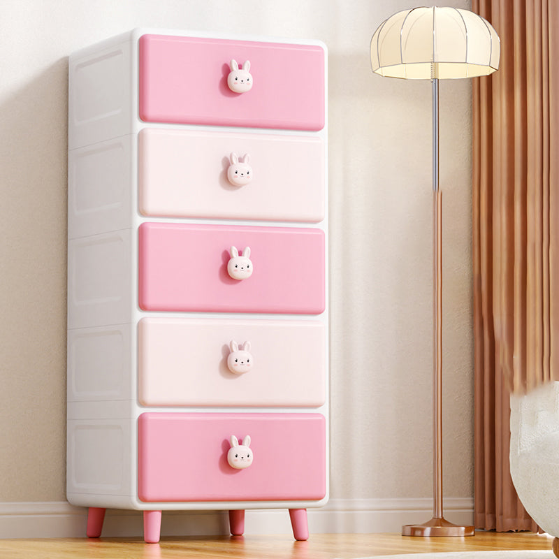 Contemporary Vertical Kids Furniture Plastic Nursery Dresser for Home