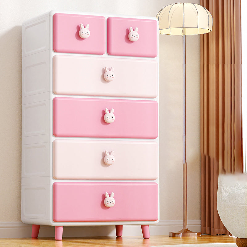 Contemporary Vertical Kids Furniture Plastic Nursery Dresser for Home