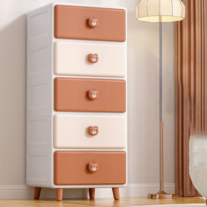 Contemporary Vertical Kids Furniture Plastic Nursery Dresser for Home