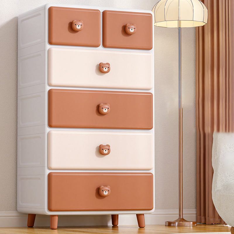 Contemporary Vertical Kids Furniture Plastic Nursery Dresser for Home