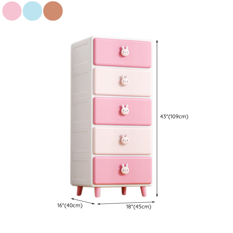 Contemporary Vertical Kids Furniture Plastic Nursery Dresser for Home