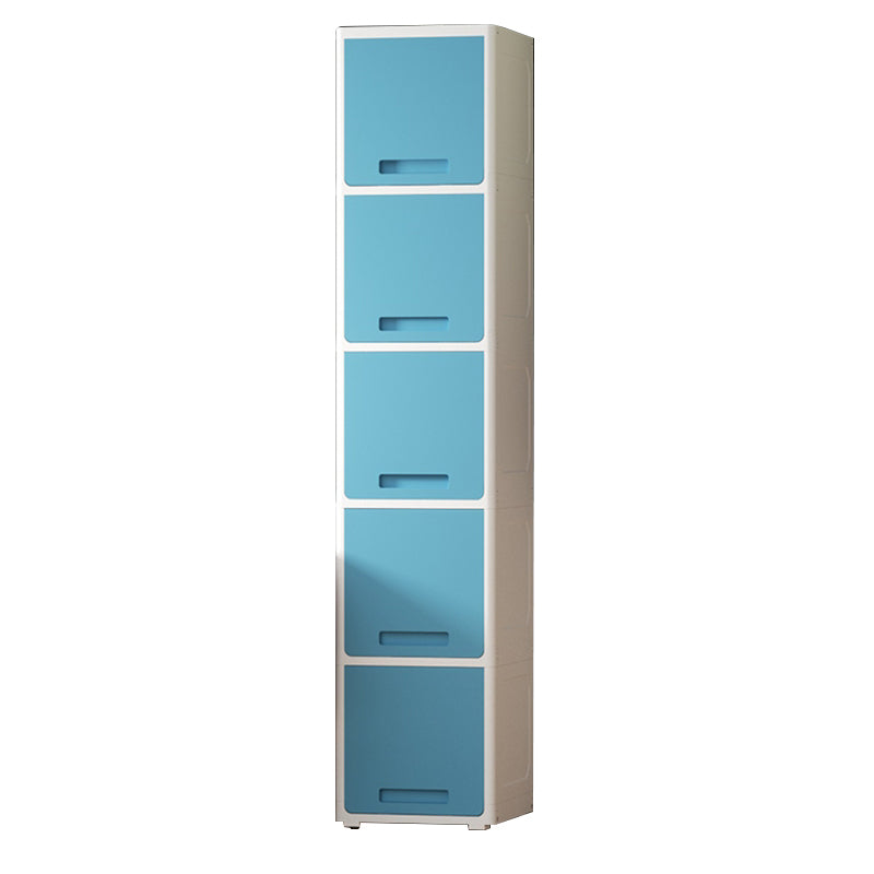 Plastic Kids Closet Modern Style Wardrobe Armoire with 5 Doors