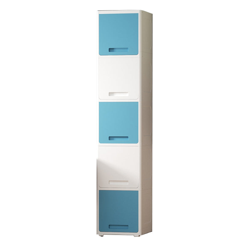 Plastic Kids Closet Modern Style Wardrobe Armoire with 5 Doors