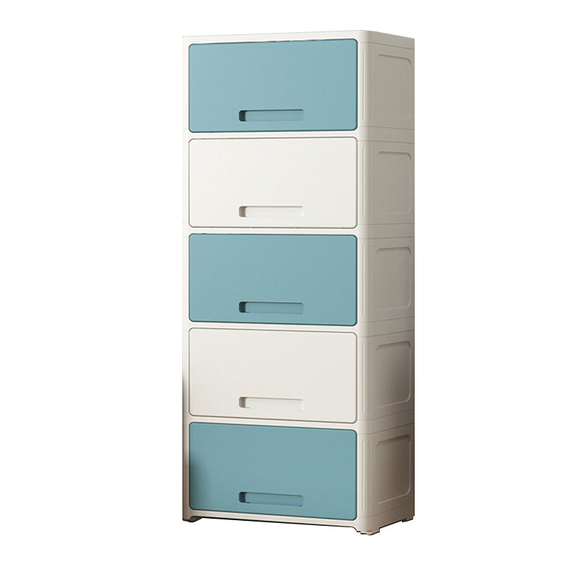 Plastic Kids Closet Modern Style Wardrobe Armoire with 5 Doors