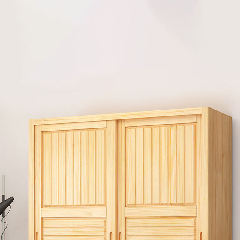 Modern Wardrobe Armoire Solid Wood Wardrobe Closet With Doors