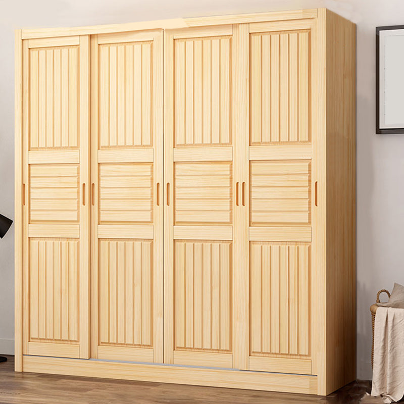 Modern Wardrobe Armoire Solid Wood Wardrobe Closet With Doors