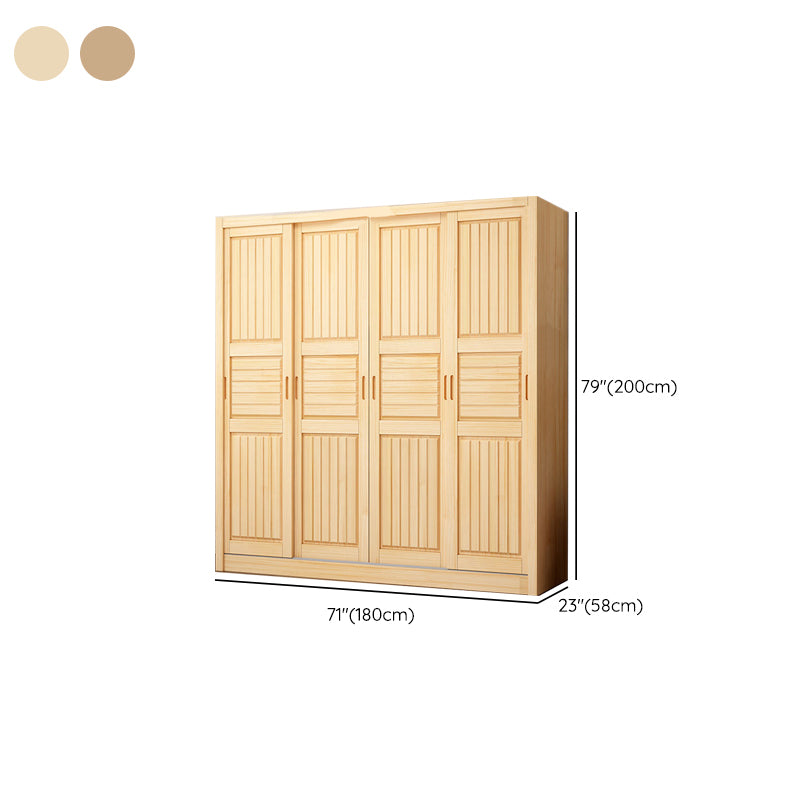 Modern Wardrobe Armoire Solid Wood Wardrobe Closet With Doors