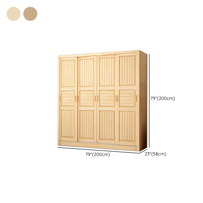 Modern Wardrobe Armoire Solid Wood Wardrobe Closet With Doors