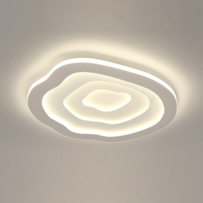 LED Modern Metal Flush Mount Cloud Shape Ceiling Light with Acrylic Shade for Living Room