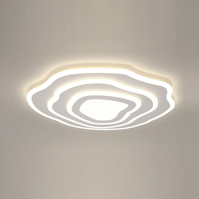 LED Modern Metal Flush Mount Cloud Shape Ceiling Light with Acrylic Shade for Living Room