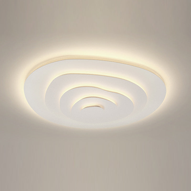 LED Modern Metal Flush Mount Cloud Shape Ceiling Light with Acrylic Shade for Living Room