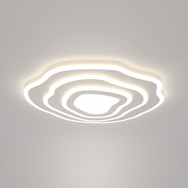 LED Modern Metal Flush Mount Cloud Shape Ceiling Light with Acrylic Shade for Living Room