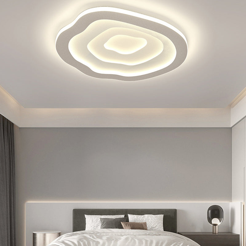 LED Modern Metal Flush Mount Cloud Shape Ceiling Light with Acrylic Shade for Living Room