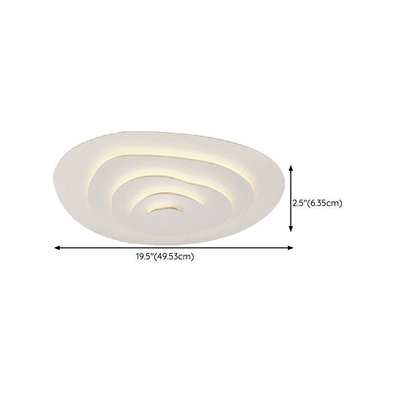 LED Modern Metal Flush Mount Cloud Shape Ceiling Light with Acrylic Shade for Living Room