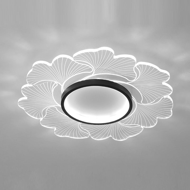 Nordic Style Ceiling Light Fixture Flower-Shaped Flush Mount with Acrylic for Bedroom