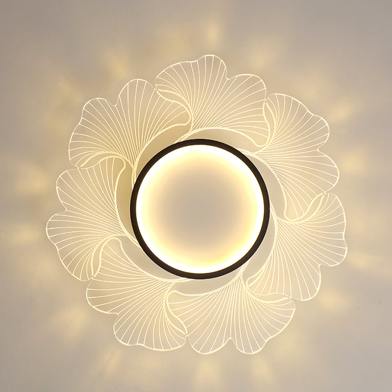 Nordic Style Ceiling Light Fixture Flower-Shaped Flush Mount with Acrylic for Bedroom