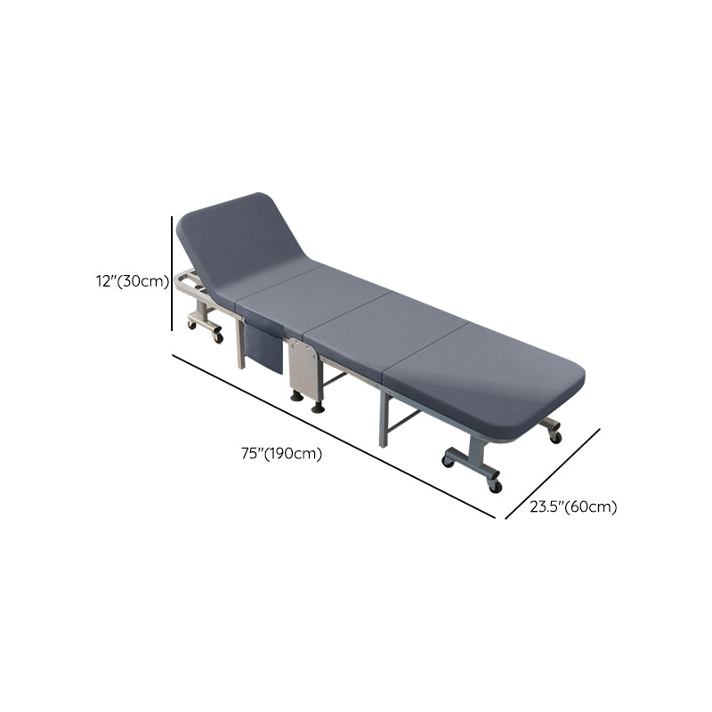 Scandinavian Recliner Gray Metal Solid Color Standard Position Lock With Legs