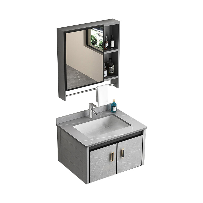 Modern Metal Sink Vanity Wood Wall Mount Faucet Included Bathroom Vanity