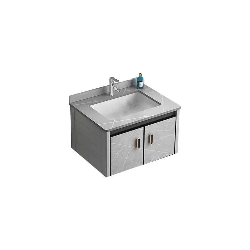 Modern Metal Sink Vanity Wood Wall Mount Faucet Included Bathroom Vanity