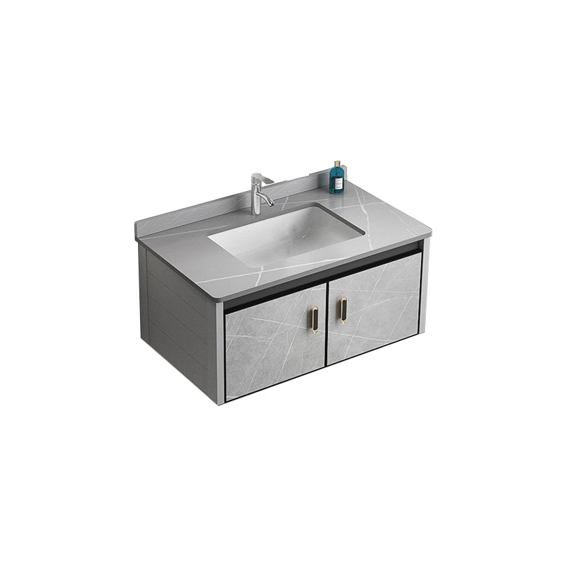 Modern Metal Sink Vanity Wood Wall Mount Faucet Included Bathroom Vanity