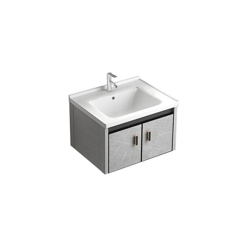 Modern Metal Sink Vanity Wood Wall Mount Faucet Included Bathroom Vanity