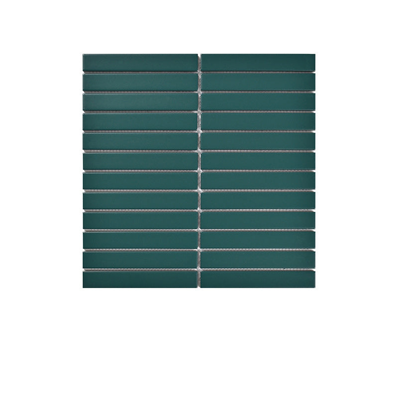 Square Mosaic Peel & Stick Tile in Green Water Resistant Mosaic Tile