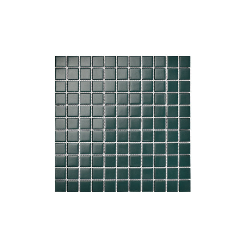 Square Mosaic Peel & Stick Tile in Green Water Resistant Mosaic Tile