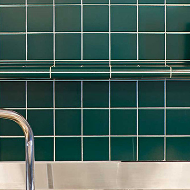 Square Mosaic Peel & Stick Tile in Green Water Resistant Mosaic Tile