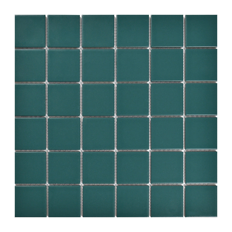 Square Mosaic Peel & Stick Tile in Green Water Resistant Mosaic Tile