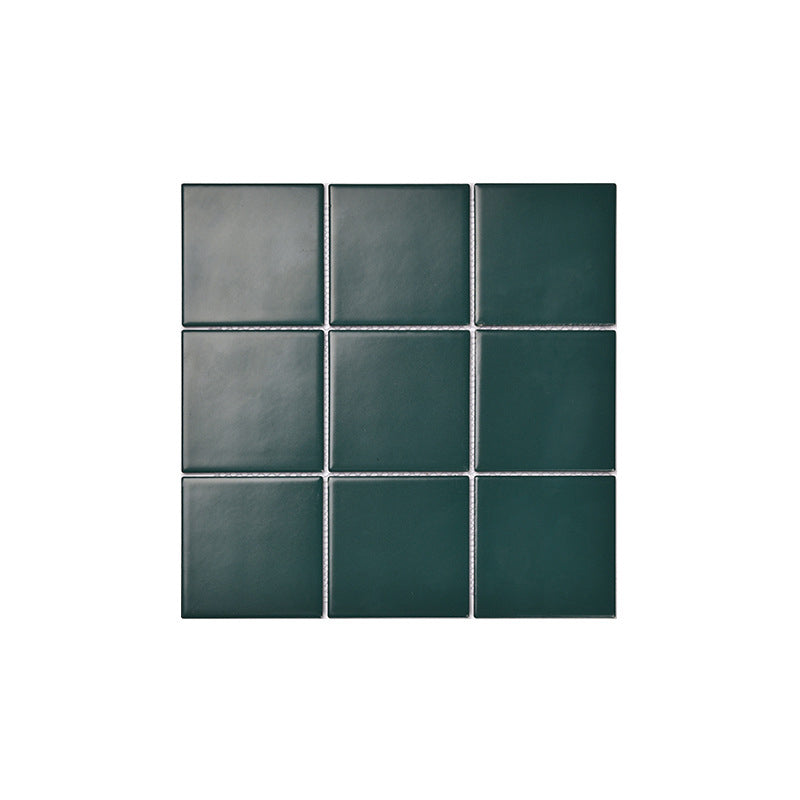 Square Mosaic Peel & Stick Tile in Green Water Resistant Mosaic Tile