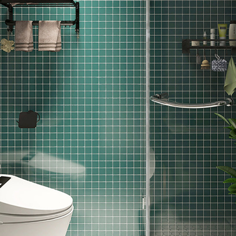 Square Mosaic Peel & Stick Tile in Green Water Resistant Mosaic Tile