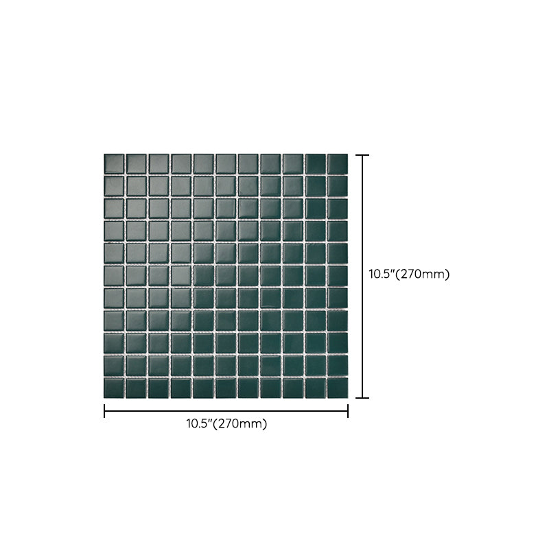 Square Mosaic Peel & Stick Tile in Green Water Resistant Mosaic Tile