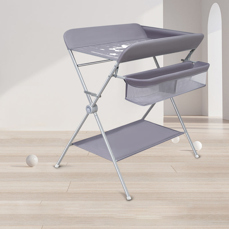 Folding and Portable Changing Table Metal Baby Changing Table with Pad