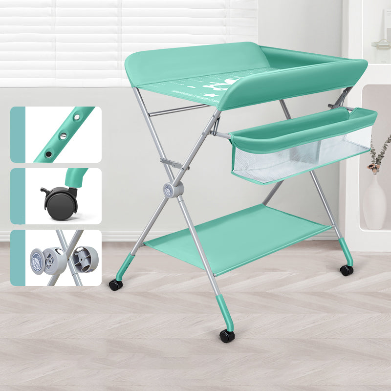 Folding and Portable Changing Table Metal Baby Changing Table with Pad