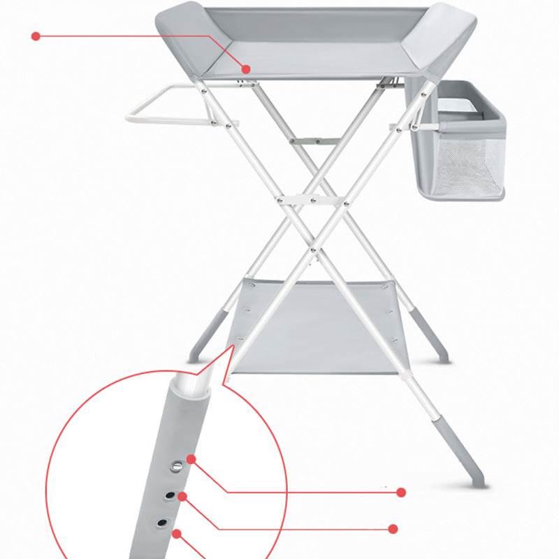 Folding and Portable Changing Table Metal Baby Changing Table with Pad