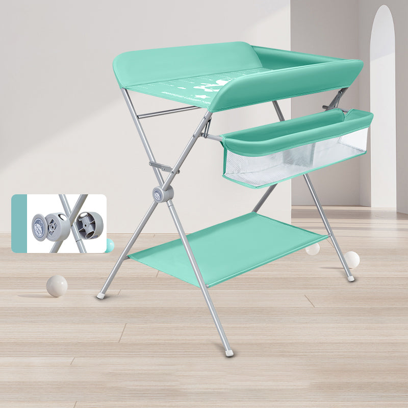 Folding and Portable Changing Table Metal Baby Changing Table with Pad