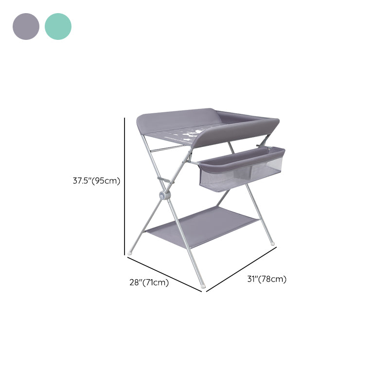 Folding and Portable Changing Table Metal Baby Changing Table with Pad