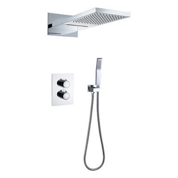 Modern Shower Combo Brass Handheld Shower Head Valve Included Shower Trim