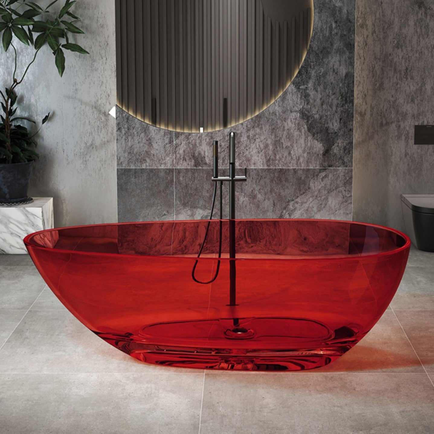Flat Bottom Soaking Bathtub Antique Finish Oval Modern Bath Tub