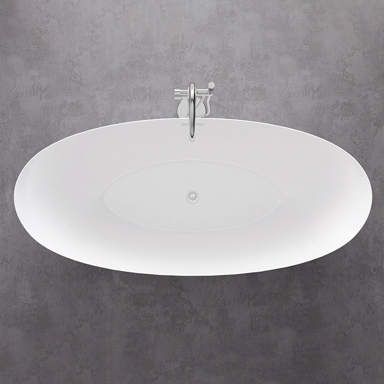 Oval Freestanding Soaking Bathtub Antique Finish Modern Bath Tub