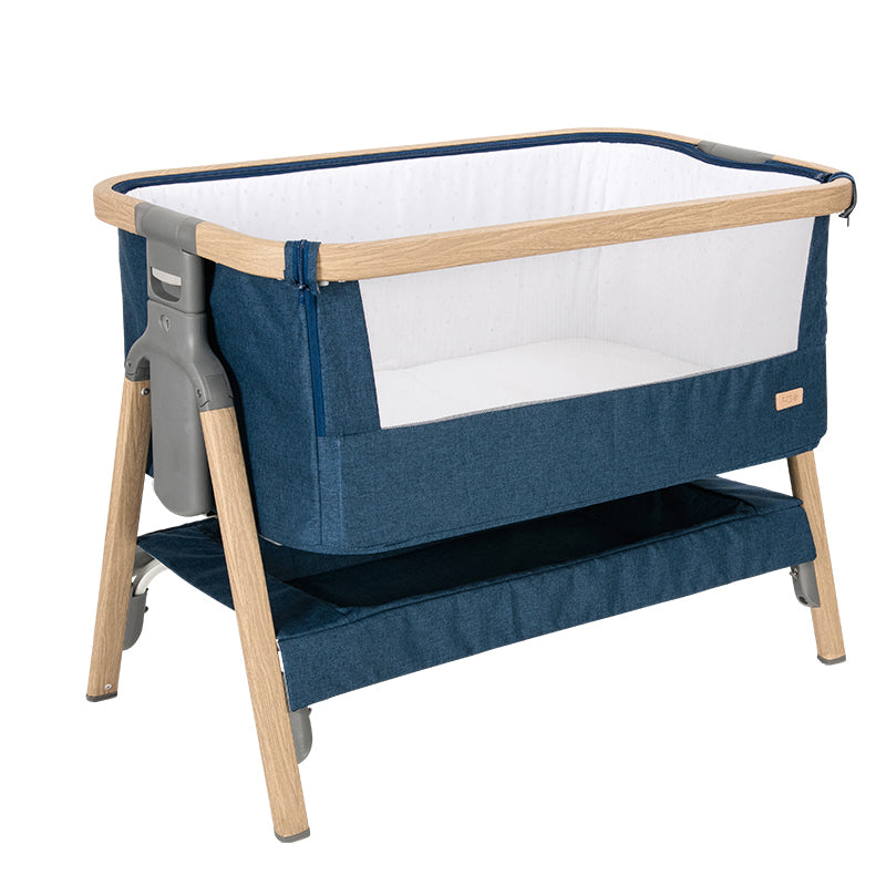 Modern Foldable Bedside Sleeper Toddler Cradle with Storage Shelf