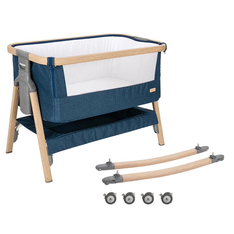 Modern Foldable Bedside Sleeper Toddler Cradle with Storage Shelf