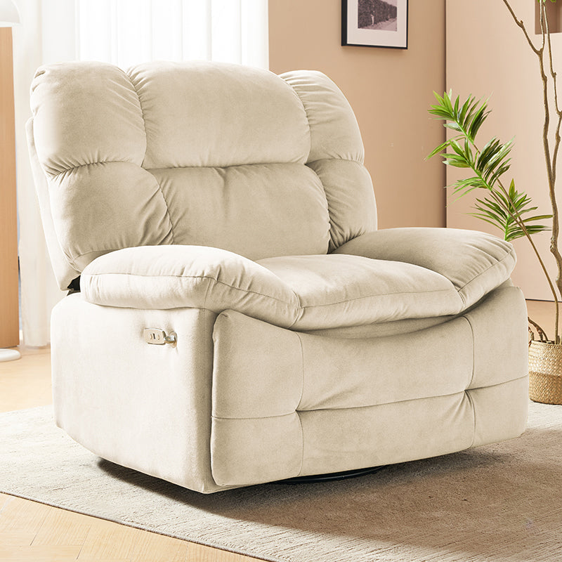 Solid Color Standard Recliner Upholstered Recliner Chair with Position Lock