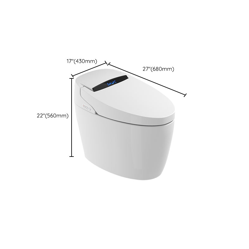 Contemporary Floor Standing Bidet Elongated Smart Bidet with Heated Seat