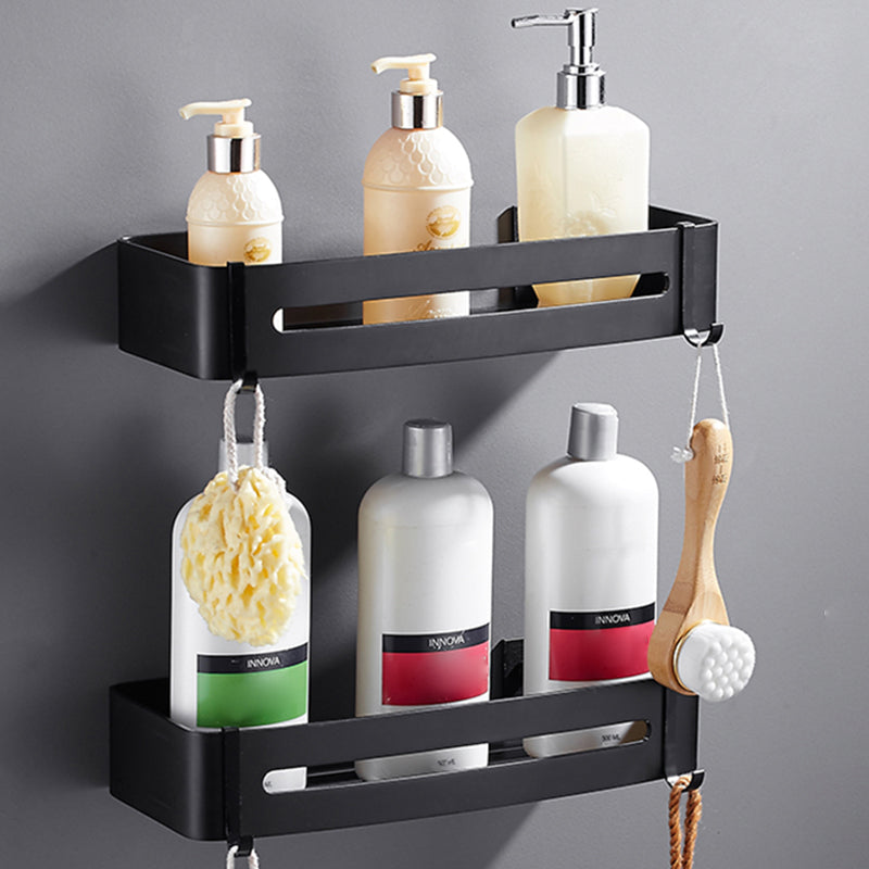 Matte Black Modern Bathroom Accessory Set, Set of 3, Bath Shelf