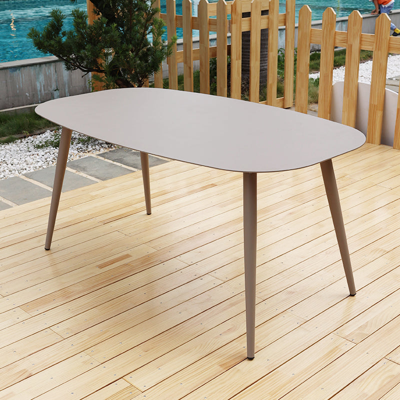 Modern Outdoor Patio Table Water Resistant Patio Table with Aluminum Frame