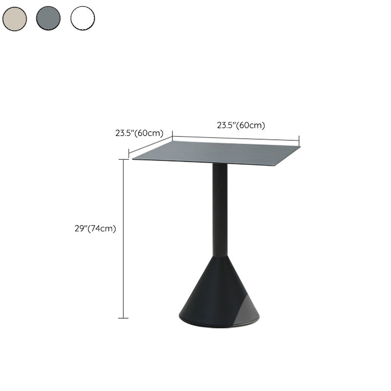 Metal Dining Table Contemporary Bistro Table - 23.62"L x 23.62"W x 29.13"H