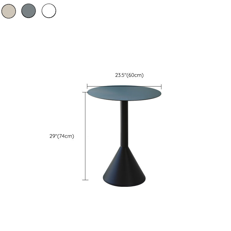 Metal Dining Table Contemporary Bistro Table - 23.62"L x 23.62"W x 29.13"H