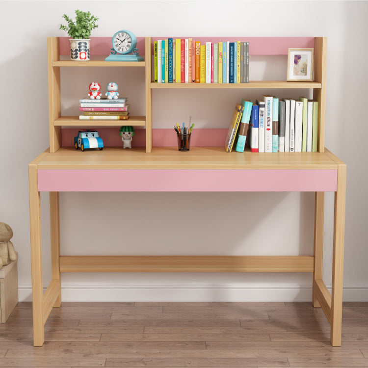 Home Kids Desk with Shelf Wooden Writing Desk Kids Desk and Chair