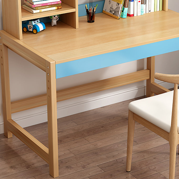 Home Kids Desk with Shelf Wooden Writing Desk Kids Desk and Chair